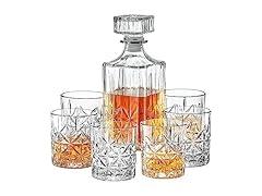 Style Setter Whiskey Decanter Set with Glasses