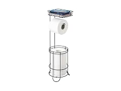 iDesign Weston Toilet Paper Holder Stand with Shelf
