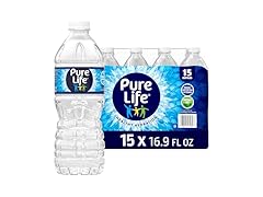 Pure Life Purified Water Bottles, 15 Pack
