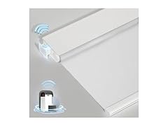 MANSNIX 34.5" x 72" White Motorized Blackout Blinds