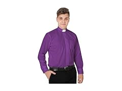 IvyRobes Men (XL) Tab-collar Long Clergy Shirt