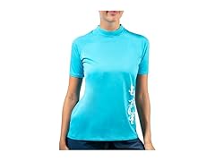 Kanu Surf Women's Breeze Aqua Rashguard (L)