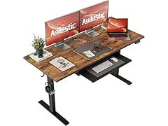 Height Adjustable Desk w/ Keyboard Tray