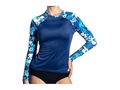 Kanu Surf Women's Rash Top Navy/Blue (XL)