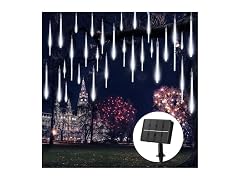 Brightown Solar Meteor Shower Lights Outdoor - 576 LED Rain Drop Lights