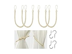 Curtain Drapery Rope Tiebacks 4 Pack