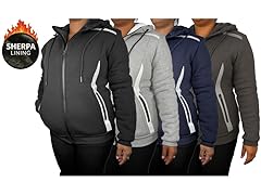 3Pk Womens Sherpa Reflective Tech Zip Hoodie