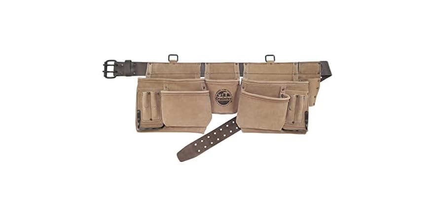 Pink Construction Belt Graintex Professional Suede Tool Belt - 11 - View #11