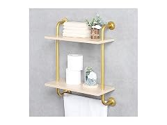 Murtain Industrial Pipe Bathroom Shelves 