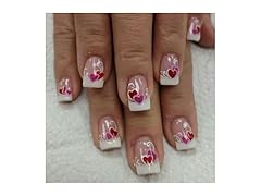 Valentine's White French Tip Press ons