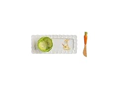 Mud Pie Easter Bunny Tray, Cabbage Tidbit Set