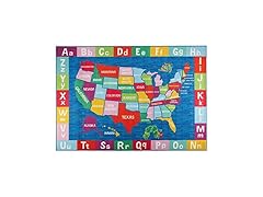 Eric Carle USA Map Kids Washable Rug