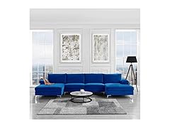 Casa Andrea Milano Velvet Sectional Sofa