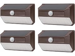Home Zone Security 4Pk Solar Wall Light- Choose Color
