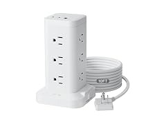 TAGZILO Power Strip Tower 12-Out 9.8ft
