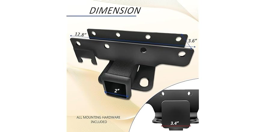 Two Inch Receiver Table 2 Inch Tow Hitch Receiver Kit with 4 Pin