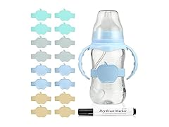 16Pc Baby Bottle Label Bands With Marker