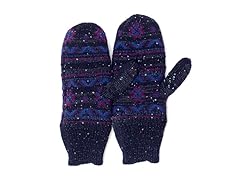 Sprinkled  Snowflake Mittens, Blue