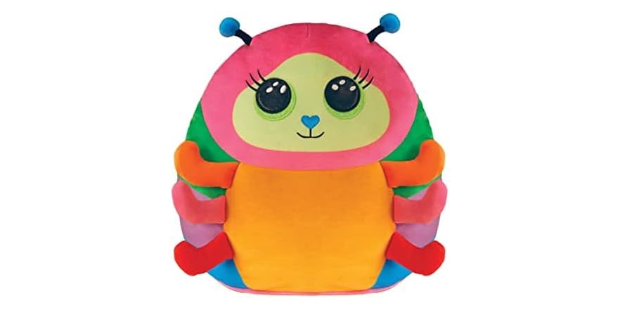 TY Squish A Boos – Coussin Nessa La Chenille 20 Cm – Microfibre Luxe, Ultra-moelleux, Lavable En Machine