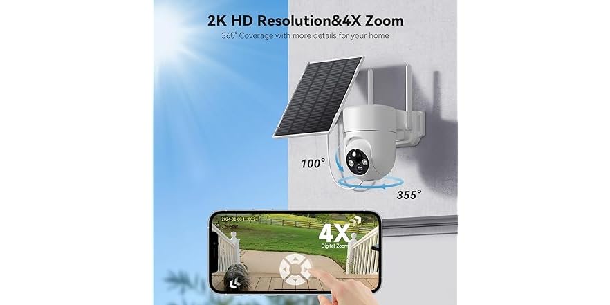 ELYSOO 2K Solar Security Camera (Open Box)