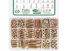 FOLIV 775PCS Grade 8.8 M6 M8 M10 Bolts and Nuts Assortment Kit