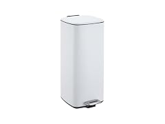 MOVECOM 8 Gal Step-On Trash Can White
