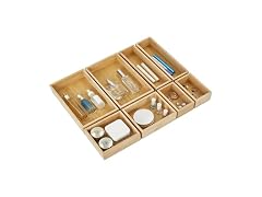 Takywep Expandable Wooden Drawer Organizer Set – 8 Pack 