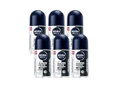 NIVEA Men Roll-On Invisible Black & White Orig, 6-Pack