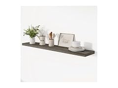 Vivelove Grey Elm Wood Floating Shelf 48"x8"