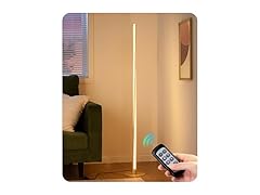 Gold LED Floor Lamp w/Remote