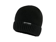 Spyder Men (OS) Lined Rib Knit Cuff Beanie Black