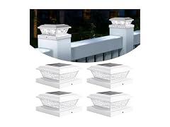 Brightever Solar Post Cap Lights 4 Pack White