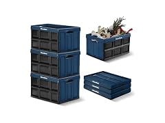 CleverMade Collapsible Storage Bins 46L (3-Pack)- Ocean