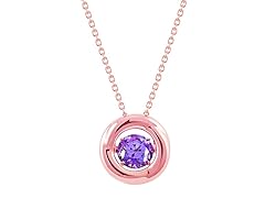 Swarovski Amethyst CZ Circle Pendant