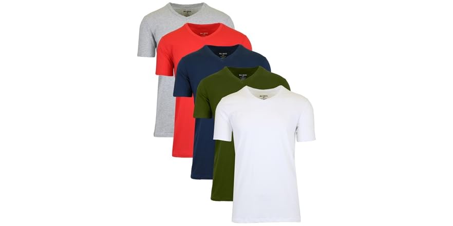 Mens Cotton Stretch V-Neck Tees (M-2XL)