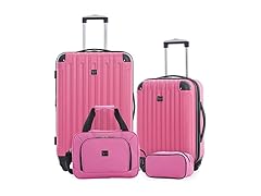 Travelers Club 4pc Luggage Pink