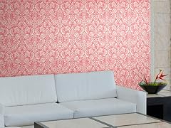 Floral Diamond Damask Pink Tiles