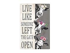 KJSKH Funny cow metal poster