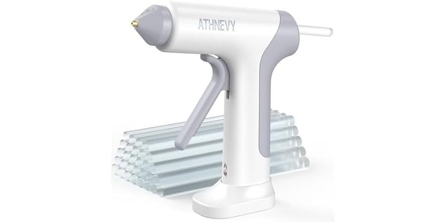 Athnevy FA0401 Cordless Hot Glue Gun White