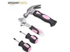4-Piece Stubby Tool Set by Amazon Basics - Pink