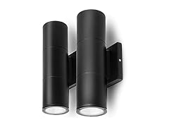 Home Zone 2PK LED Wall Sconce, Black