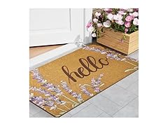 Coir Welcome Mat Floral 17x30