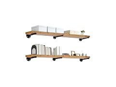 TEN49 Wood Shelves 48in Walnut 2-Pack