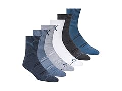PUMA Men's 12-Pairs High Quarter Crew Socks