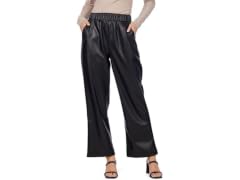Mud Pie Women (M) Ballard Leather Pant Black