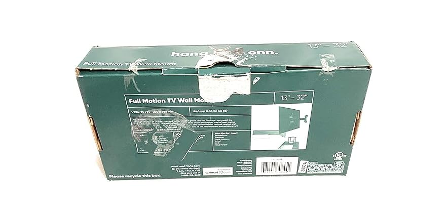 Hang onn. Full-Motion TV Wall Mount 13”-32”