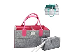 Diaper Caddy Organizer with Changing Pad