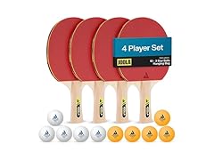 JOOLA Family Ping Pong Paddles 4 Players