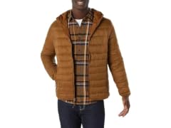 Amazon Essentials Puffer Jacket, Light Brown (L)