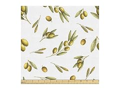 Ambesonne Leaf Fabric by The Yard